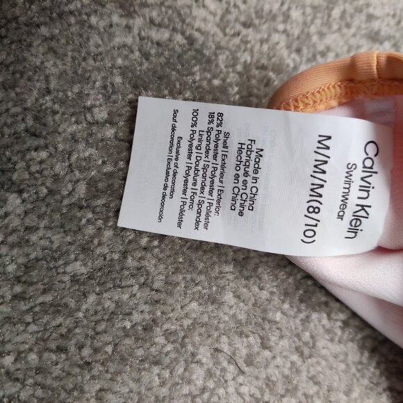 Calvin Klein Asymmetrical Bikini - Pink and Peach Size Medium Summer Beach - Picture 11 of 11